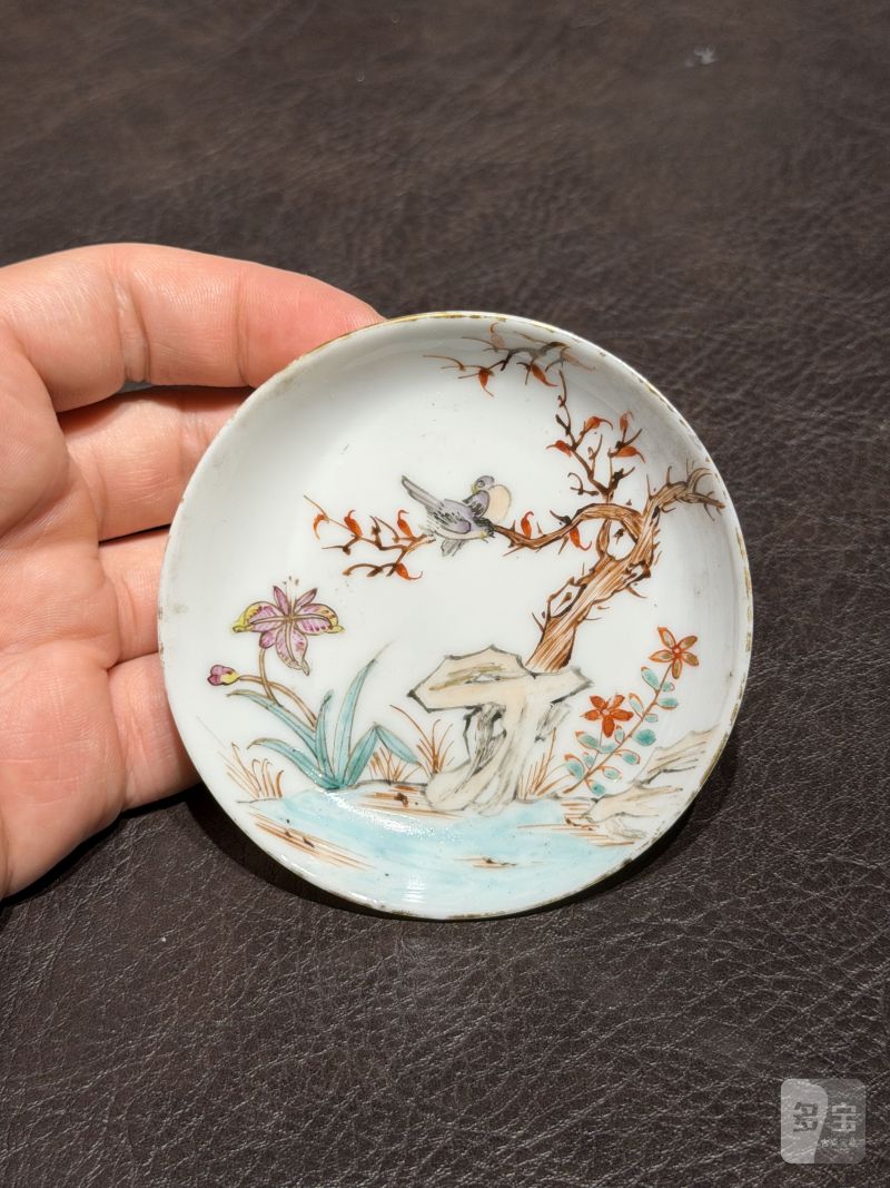 清乾隆 粉彩花鸟纹茶具一套25件 - 图155